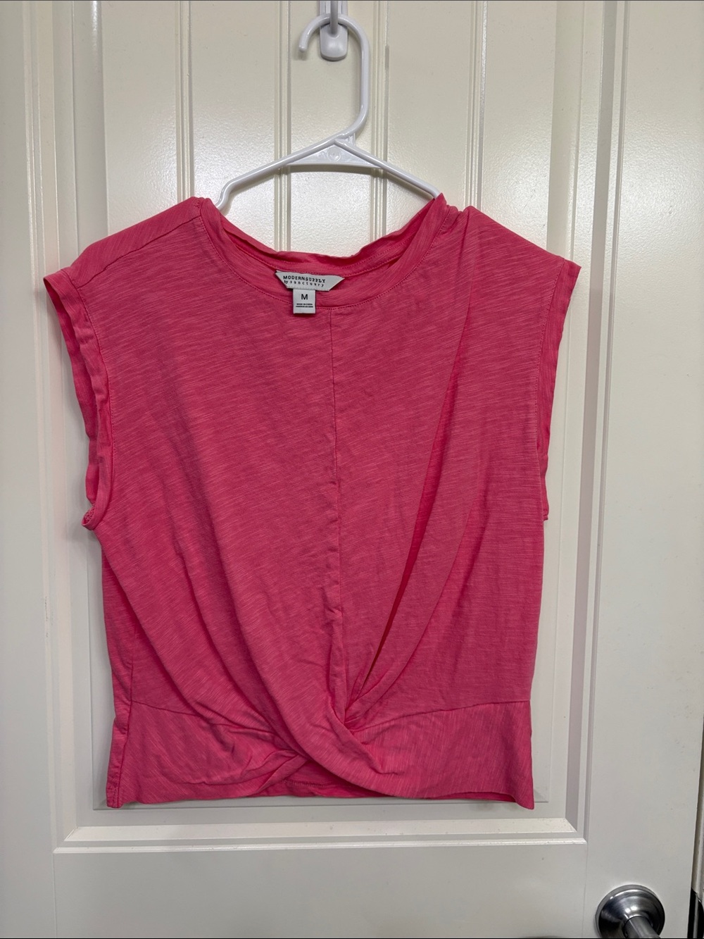 modern supply by Sanctuary Twist-Knot Sleeveless Tank Top - Hot Pink